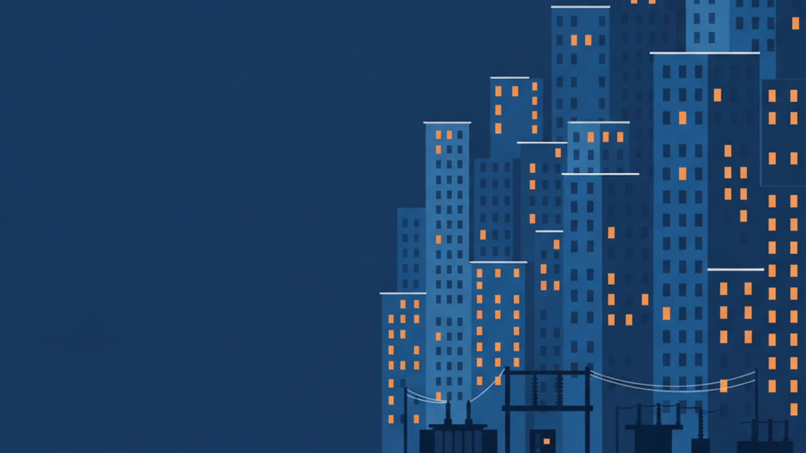 Ilustração da verticalização de São Paulo com torres e subestação urbana